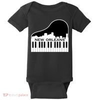 New Orleans Cool Piano Skyline Baby Bodysuit thumb 0