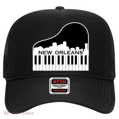 New Orleans Cool Piano Skyline Hat