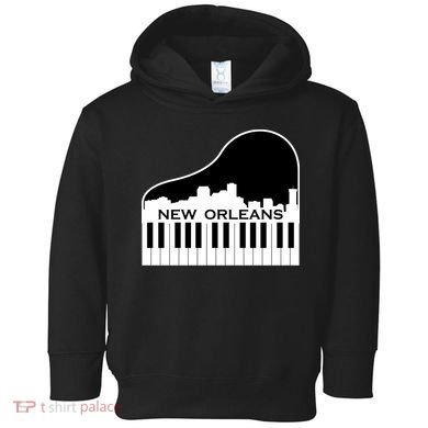 New Orleans Cool Piano Skyline Toddler Hoodie