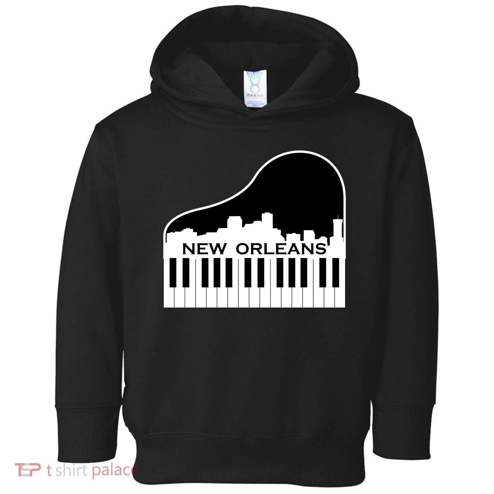 New Orleans Cool Piano Skyline Toddler Hoodie