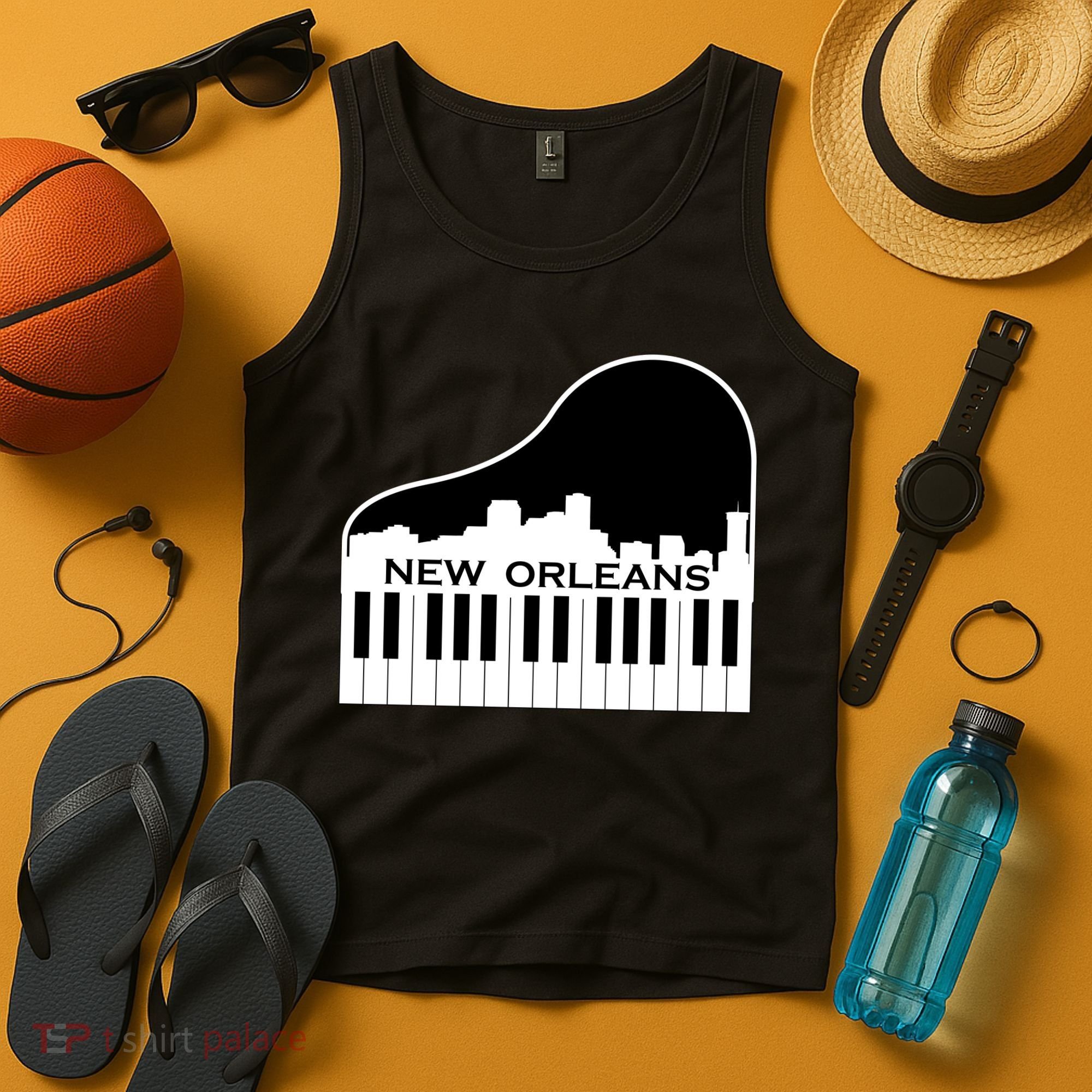 New Orleans Cool Piano Skyline Tank Top