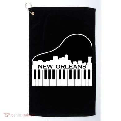 New Orleans Cool Piano Skyline Golf Towel