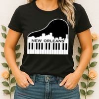 New Orleans Cool Piano Skyline Women's T-Shirt thumb 2