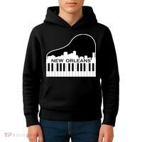 New Orleans Cool Piano Skyline Kids Hoodie thumb 4