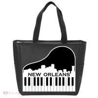 New Orleans Cool Piano Skyline Tote Bag thumb 0