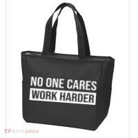 No One Cares Work Harder Motivational Workout & Gym Tote Bag thumb 3