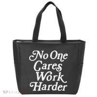 No One Cares Work Harder Gym Motivation Tote Bag thumb 0