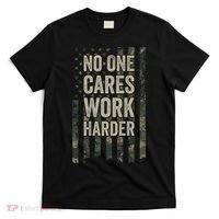 No One Cares Work Harder Motivational Workout Gym T-Shirt thumb 0