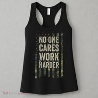 No One Cares Work Harder Motivational Workout Gym Women's Tank Top thumb 3