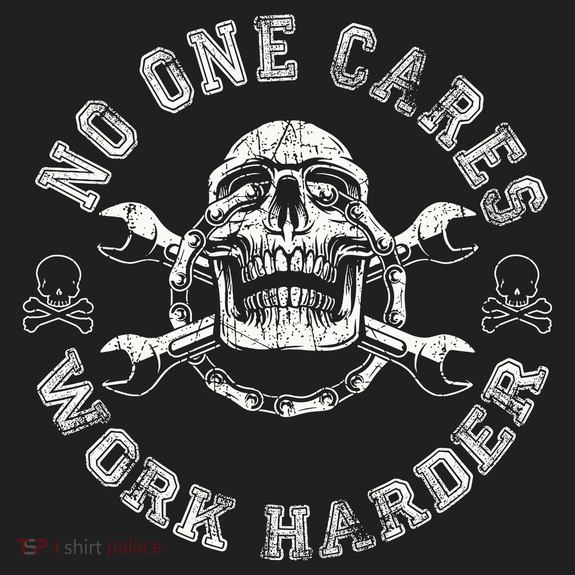 No One Cares Work Harder Skull Engineer Tumbler