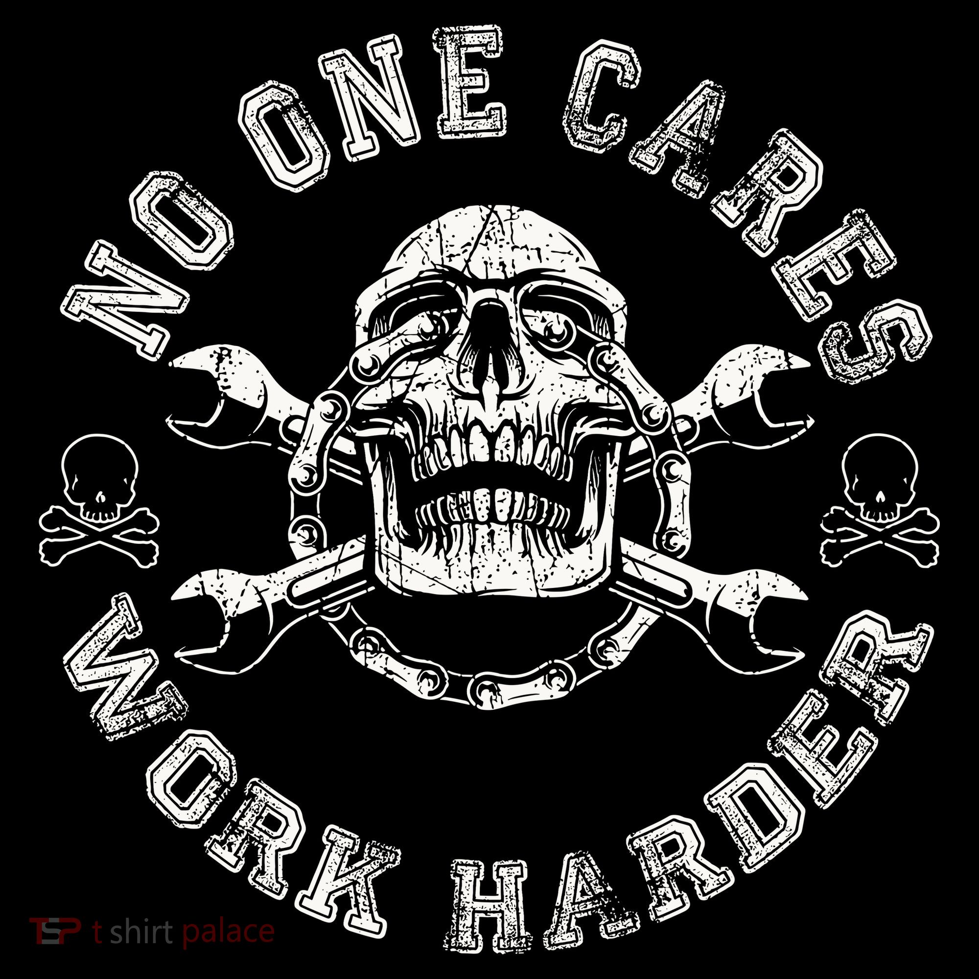 No One Cares Work Harder Skull Engineer Ornament