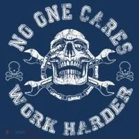 No One Cares Work Harder Skull Engineer Bucket Hat thumb 4