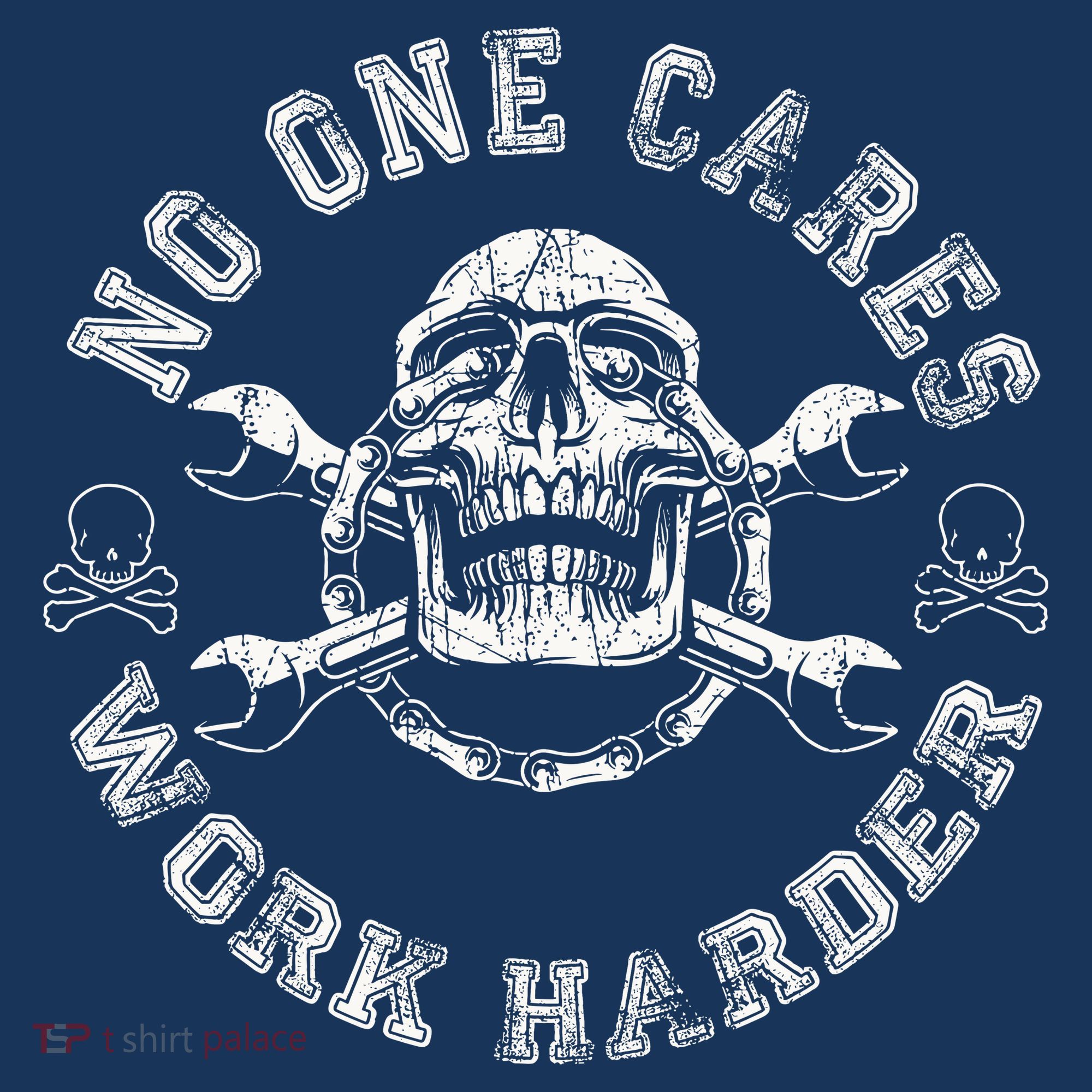 No One Cares Work Harder Skull Engineer Hat