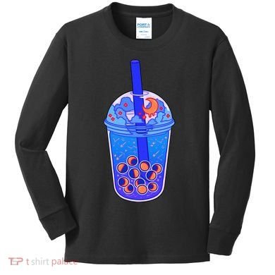 Nocturn Boba Tea Kids Long Sleeve Shirt