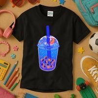 Nocturn Boba Tea Kids T-Shirt thumb 3
