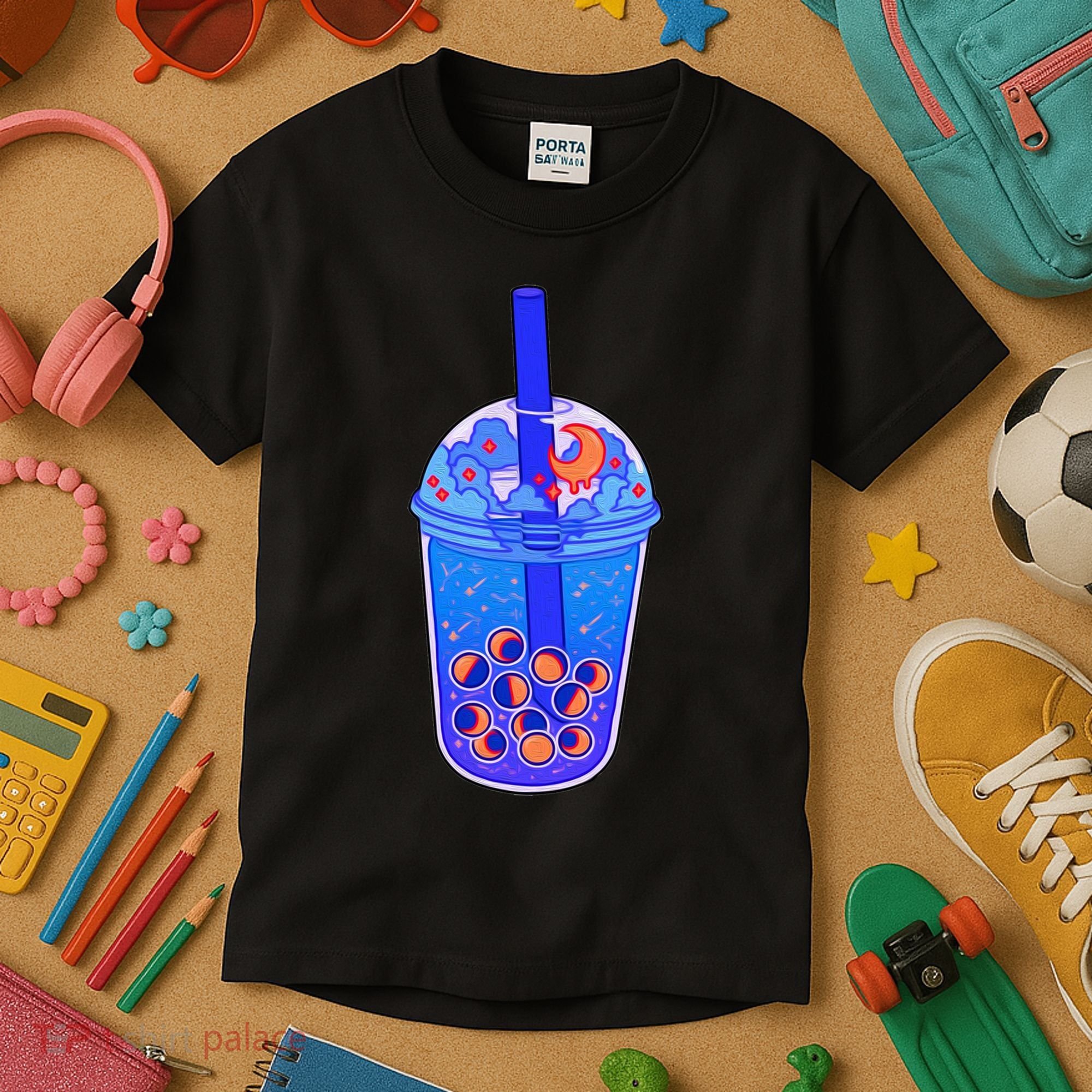 Nocturn Boba Tea Kids T-Shirt