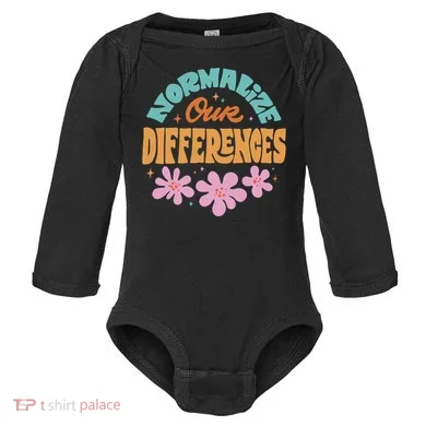 Normalize Our Differences Baby Long Sleeve Bodysuit