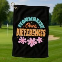 Normalize Our Differences Golf Towel thumb 1