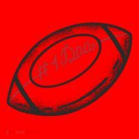 Number One Dad Football Gift Santa Hat thumb 1