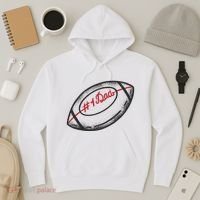 Number One Dad Football Gift Hoodie thumb 3