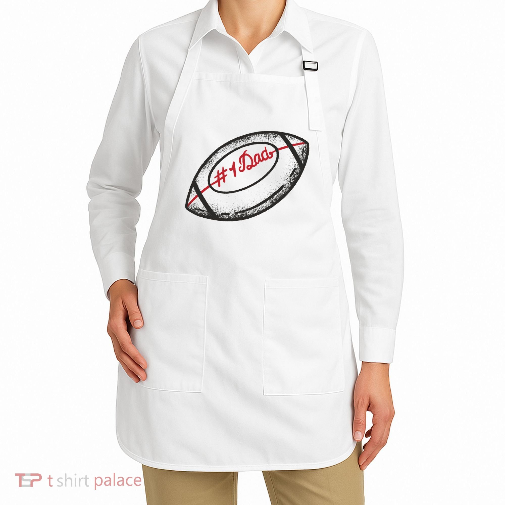Number One Dad Football Gift Apron
