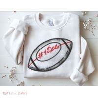 Number One Dad Football Gift Sweatshirt thumb 2