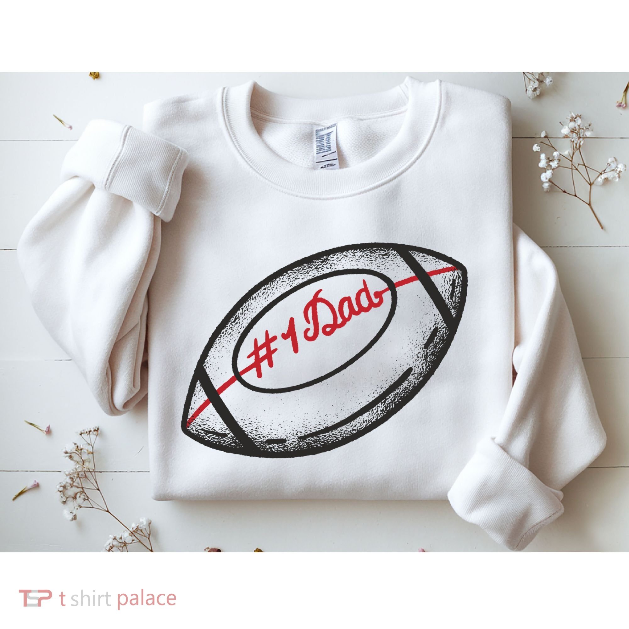 Number One Dad Football Gift Sweatshirt
