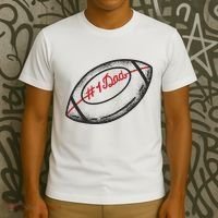 Number One Dad Football Gift T-Shirt thumb 3