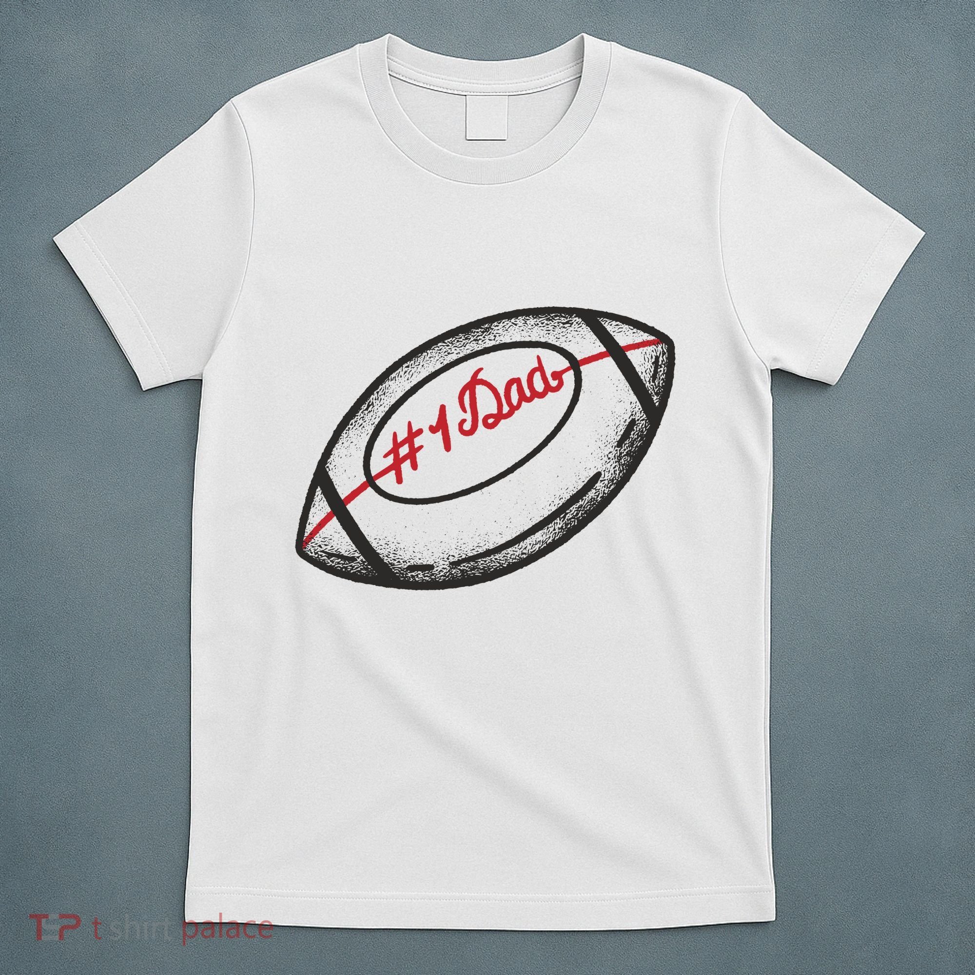 Number One Dad Football Gift T-Shirt