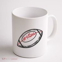 Number One Dad Football Gift Coffee Mug thumb 1