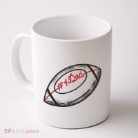Number One Dad Football Gift Coffee Mug thumb 0