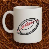 Number One Dad Football Gift Coffee Mug thumb 2