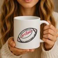 Number One Dad Football Gift Coffee Mug thumb 3