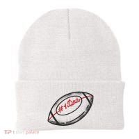 Number One Dad Football Gift Beanie thumb 0