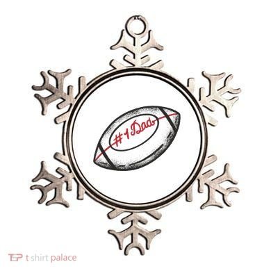 Number One Dad Football Gift Ornament