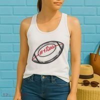Number One Dad Football Gift Women's Tank Top thumb 2