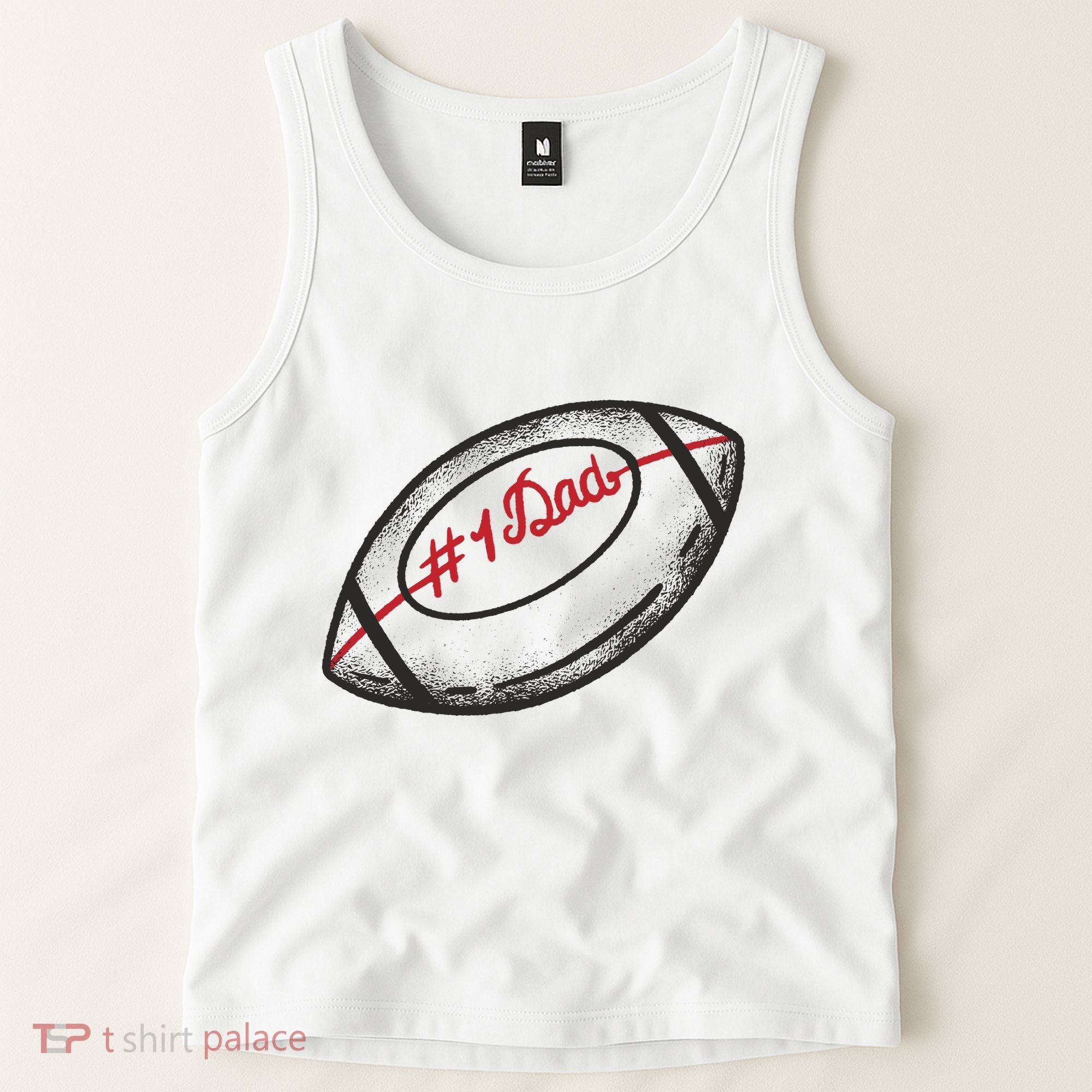 Number One Dad Football Gift Tank Top