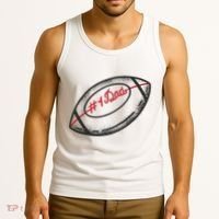 Number One Dad Football Gift Tank Top thumb 3