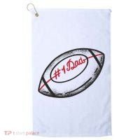 Number One Dad Football Gift Golf Towel thumb 0