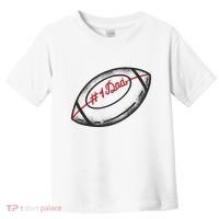 Number One Dad Football Gift Toddler T-Shirt thumb 0