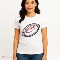 Number One Dad Football Gift Women's T-Shirt thumb 4