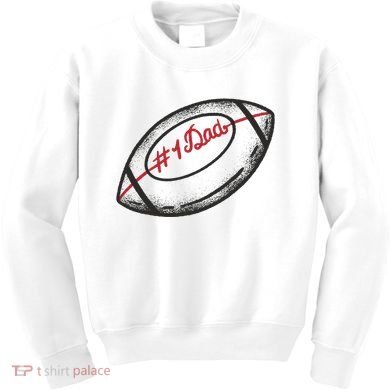 Number One Dad Football Gift Kids Sweatshirt