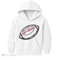 Number One Dad Football Gift Kids Hoodie thumb 0