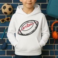 Number One Dad Football Gift Kids Hoodie thumb 2