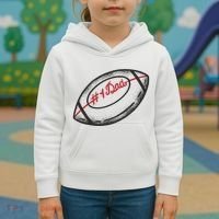 Number One Dad Football Gift Kids Hoodie thumb 3