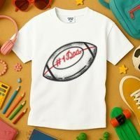 Number One Dad Football Gift Kids T-Shirt thumb 3