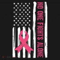 No One Fights Alone Breast Cancer Usa Ribbon Toddler Hoodie thumb 2