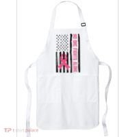 No One Fights Alone Breast Cancer Usa Ribbon Apron thumb 0