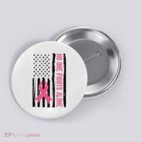 No One Fights Alone Breast Cancer Usa Ribbon Button thumb 0