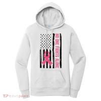 No One Fights Alone Breast Cancer Usa Ribbon Women's Hoodie thumb 0
